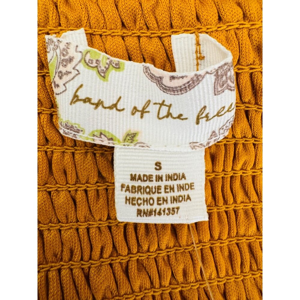 NWT Small Band of the Free Boho Chic Long Sleeve Floral Dress Heather Gold - Picture 2 of 14